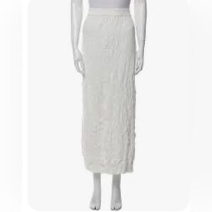 NWT gorgeous Simkhai Elegant White Maxi Skirt with mesh appliqués size 2